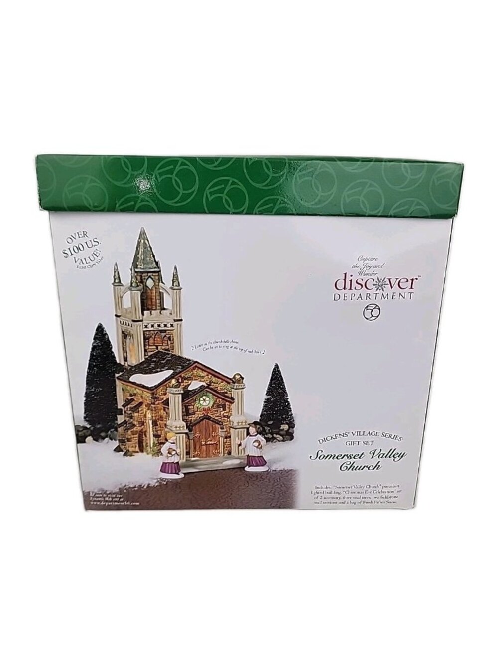 Department 56 Dickens Christmas Village Gift Set Somerset Valley Church 58485